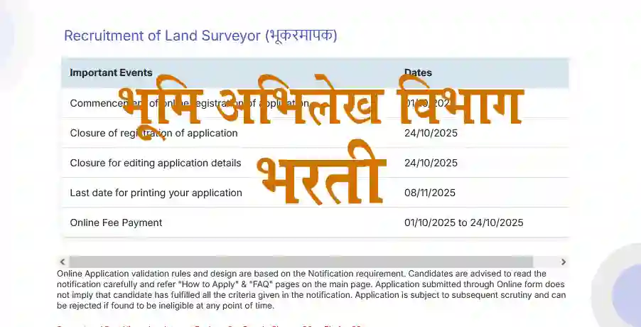 Bhumi Abhilekh Vibhag Bharti mpsckida