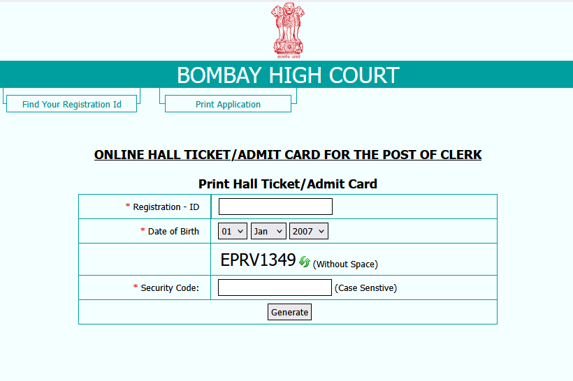 Bomby High Court Bharti Hall Ticket Download 2026